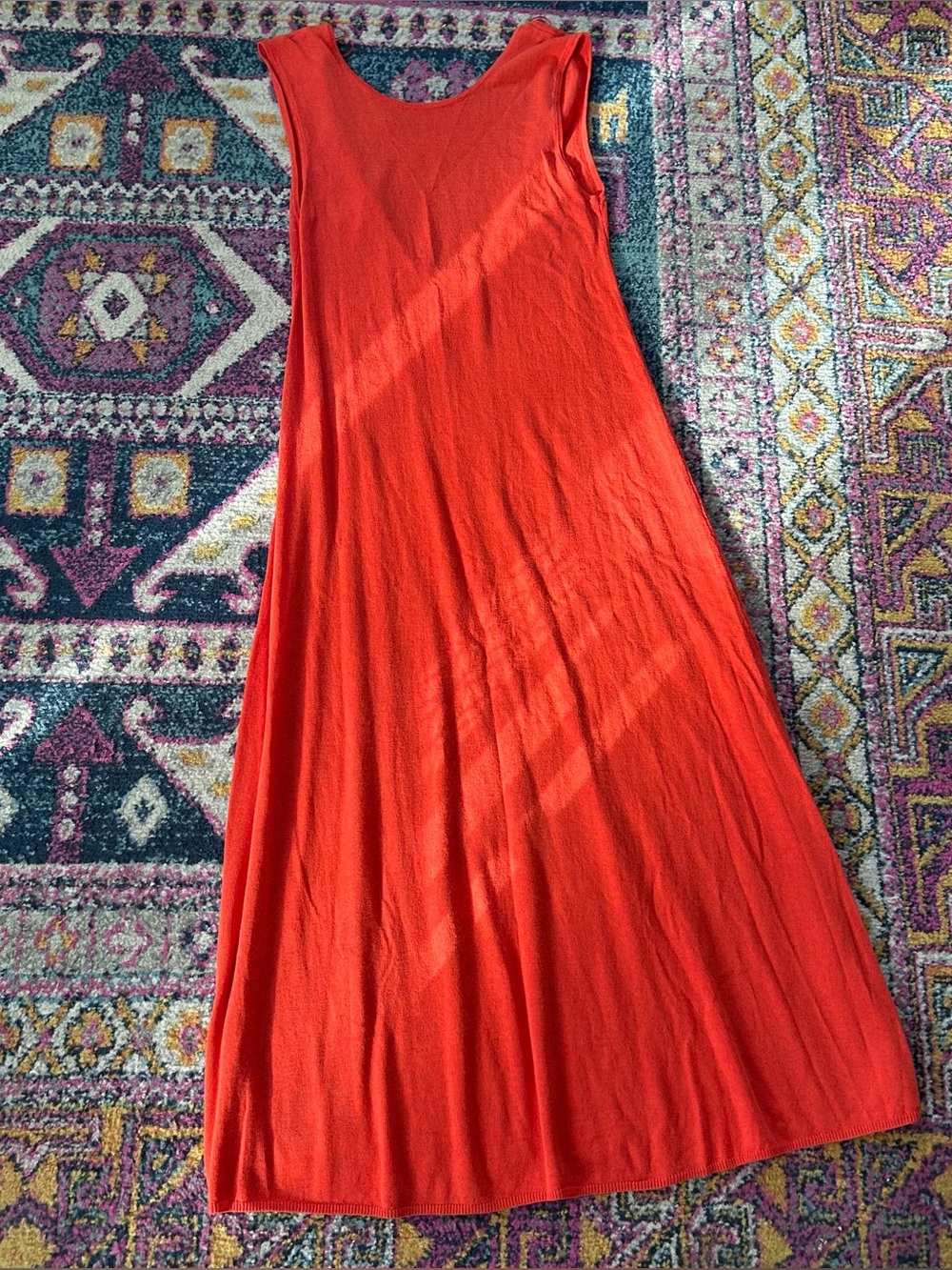 Zara Red Sleeveless Midi Dress